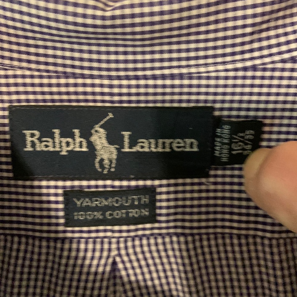 RALPH LAUREN, blue & white checkered,